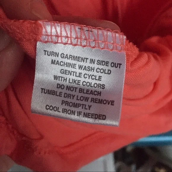 French Laundry Coral Blouse Size 14/16 Sheer Crimped ¾ Length Sleeves - Picture 10 of 10